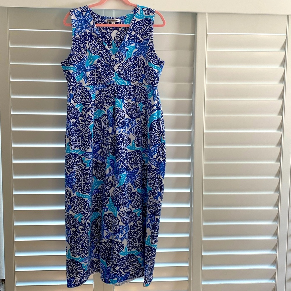 Barbara Gerwit sleeveless v neck maxi dress size large